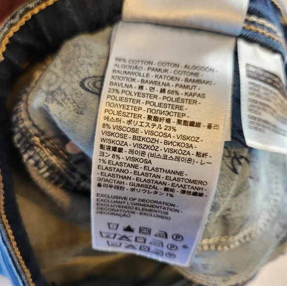 Levis Demi Curve Skinny Jeans Low Rise Denim Stretch Womens Size 27 Ankle Crop - Picture 6 of 11